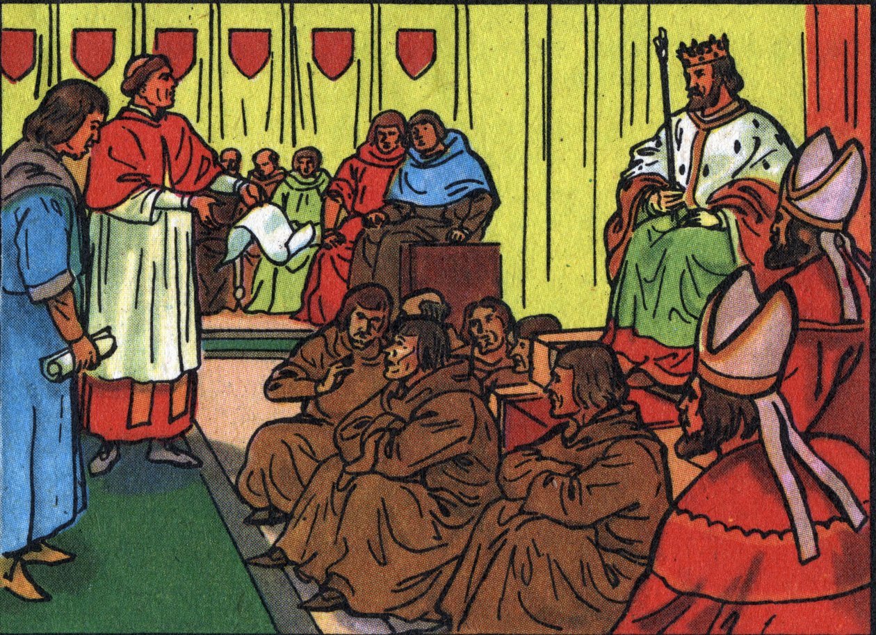 Rettferdighetsseng for å dømme Charles-le-Bad (Charles den dårlige) (Charles de Navarre av Anonymous Anonymous