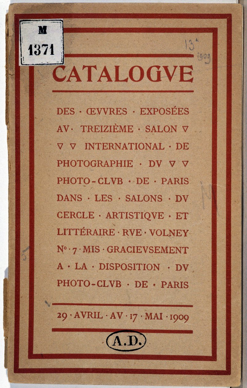 Katalog over den internasjonale fotoutstillingen til Paris Photo Club av Anonymous Anonymous