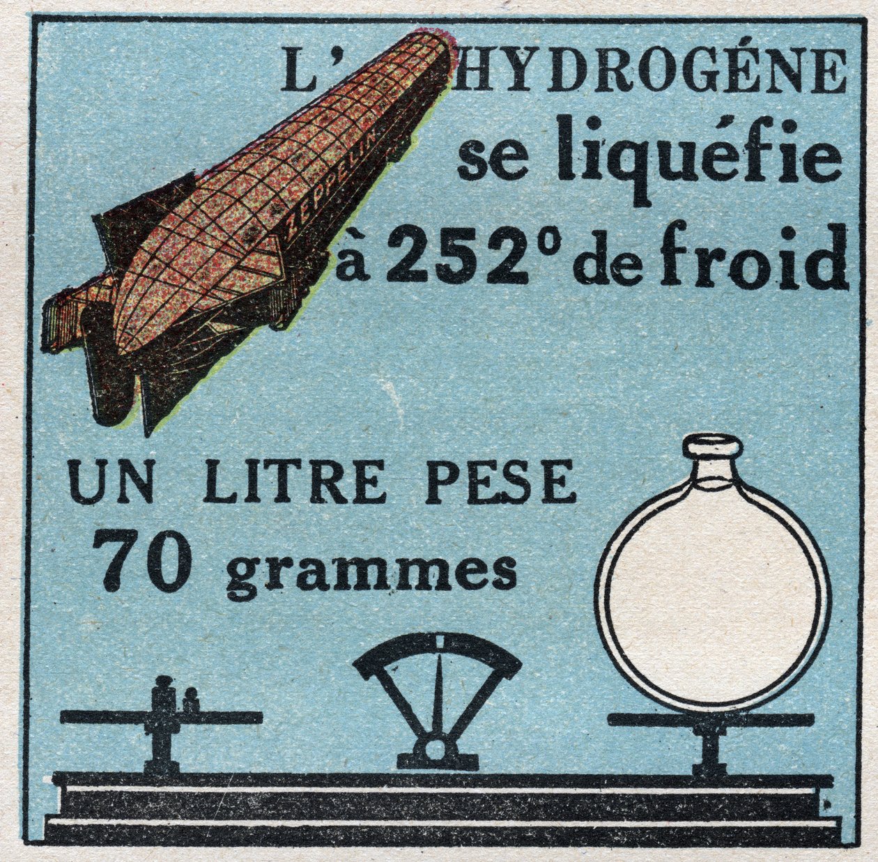 Endringer i tilstander: damper. Hydrogen flytendegjøring har 252 grader kulde. Anonym illustrasjon fra 1925. Privat samling. av Anonymous Anonymous