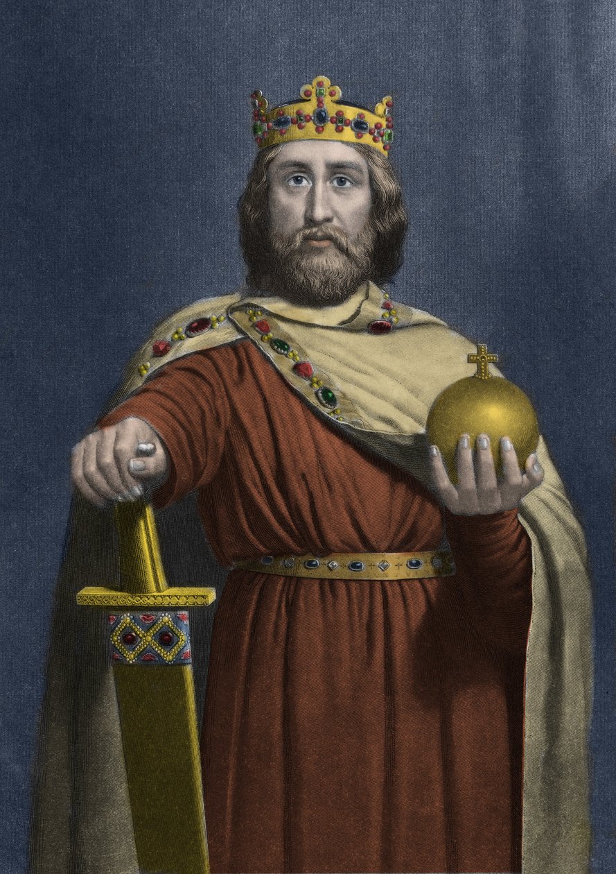 Charlemagne (Carolus Magnus, Carolus Magnus, 742-814), kongen av frankerne - Charlemagne (Carolus Magnus, Charles the Great) (747-814) kongen av frankerne og den kristne keiseren av vesten - av Anonymous Anonymous