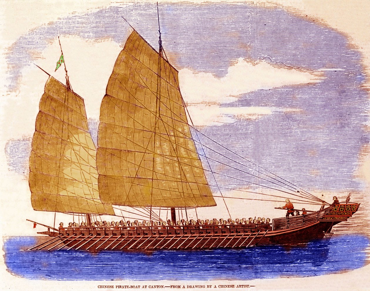 Kinesisk piratskrot fra Kanton, tidlig på 1800-tallet. av Anonymous Anonymous