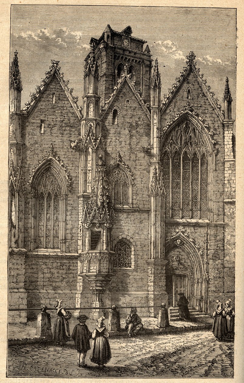Church of Notre-Dame (Notre Dame) av glass - Glass (Ille-et-Vilaine) - gravering i "" PATRIE" - PACUREQUIREQUE BESKRIVELSE AV FRANKRIKE I 6 BIND AV LUCIEN HUARD - slutten av 1800-tallet av Anonymous Anonymous