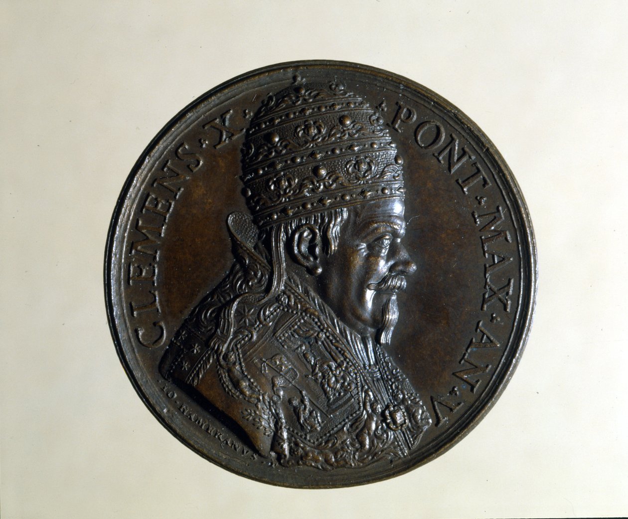 Klemens X (1590 - 1676). Bronse medalje. , Milano av Anonymous Anonymous