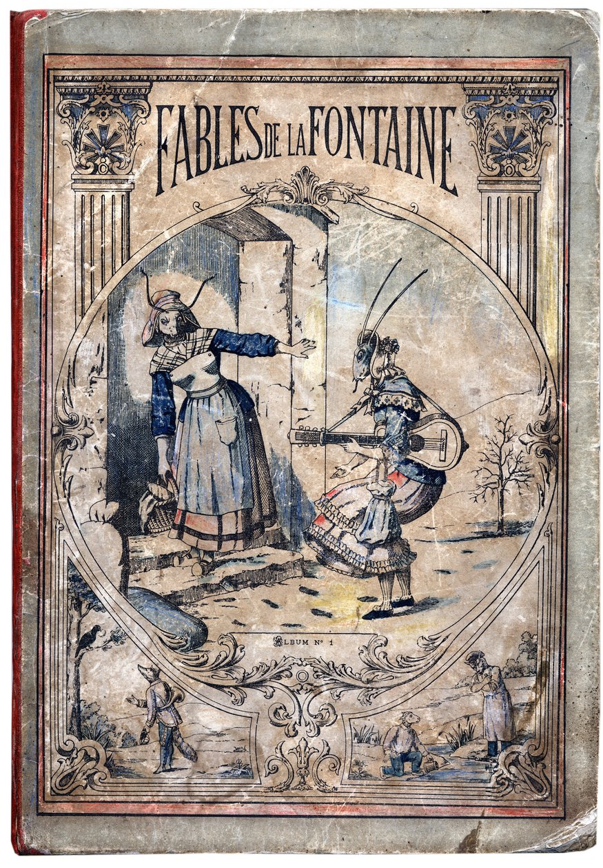 Dekke. Anonym illustrasjon for Les Fables av Jean de LA FONTAINE (Lafontaine) (1621-1695). Avbildning av Pont-a-Mousson, ca 1880. Privat samling. av Anonymous Anonymous