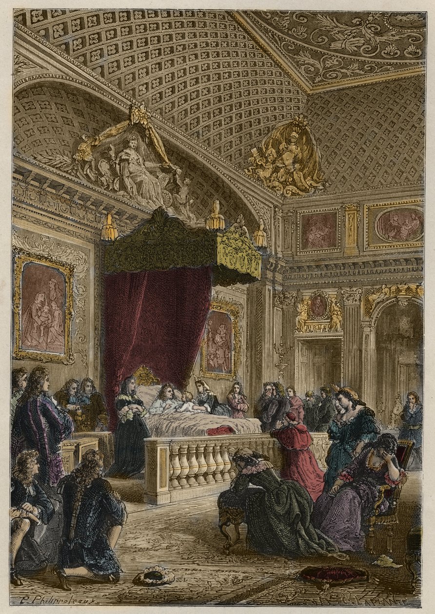 Ludvig XIVs død i Versailles 1. september av Anonymous Anonymous