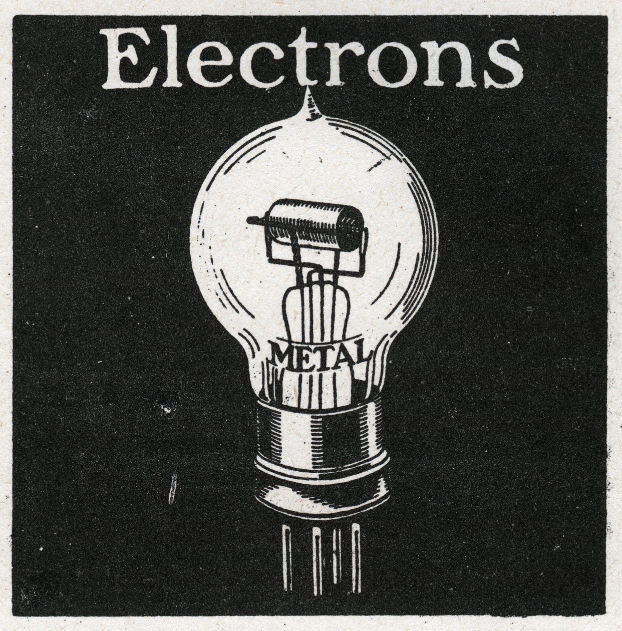 Elektriske fenomener: elektroner. Anonym illustrasjon av 1925. Privat samling. av Anonymous Anonymous