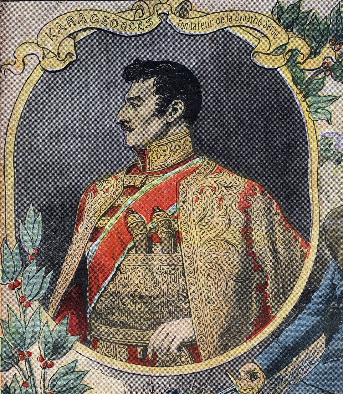 First World War 1914-1918 (14-18): Portrait of Georges Petrovic dit Karageorges (1752-1817), a Serbian statesman and founder of the Karadordevic dynasty. Engraving in “” Le Petite Journal”” av Anonymous Anonymous
