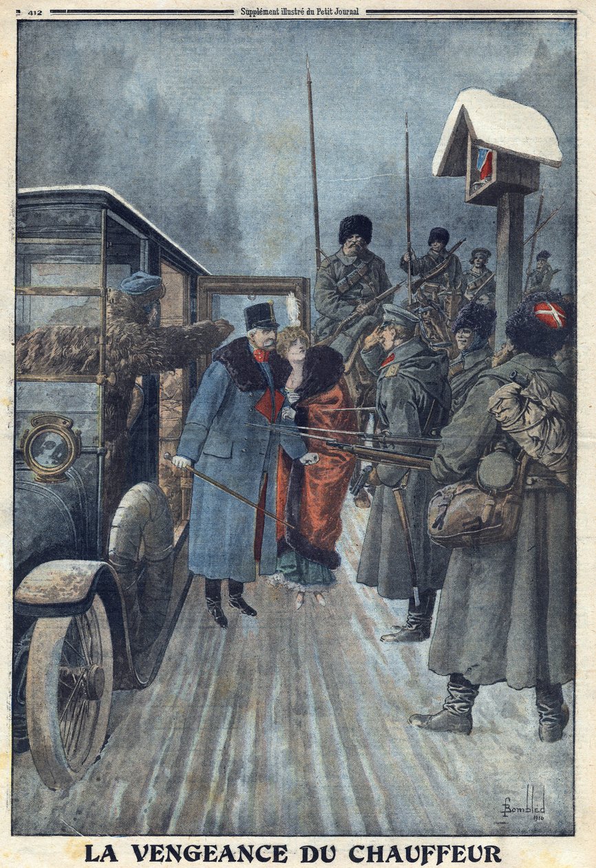 First World War 1914-1918 (War 14-18). Denonce by his driver who wanted to avenge his ill-treatment, Austrian General Skarbonovich is taken prisoner in a Russian camp. In “” Le Petite Journal””, on 20/02/1916. Private Collection av Anonymous Anonymous