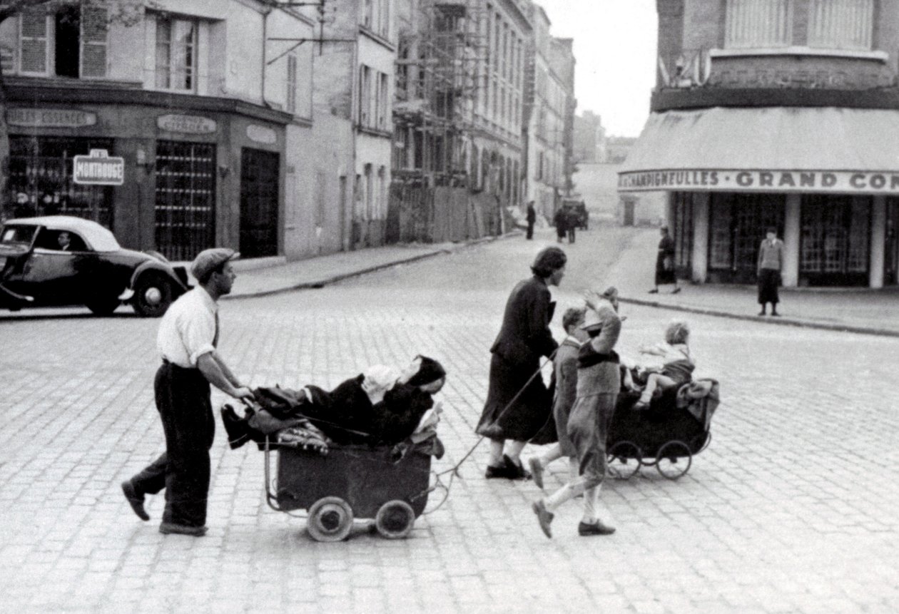 Frankrike juni 1940: Utvandring av befolkningen ved Porte d
