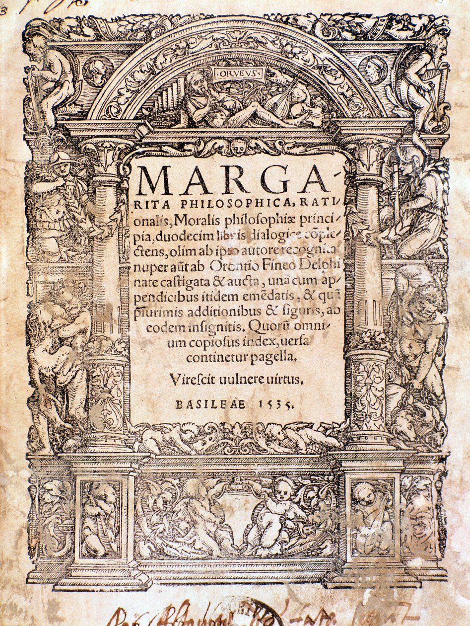 Frontispice av Margarita Philosophica (tresnitt av Anonymous Anonymous