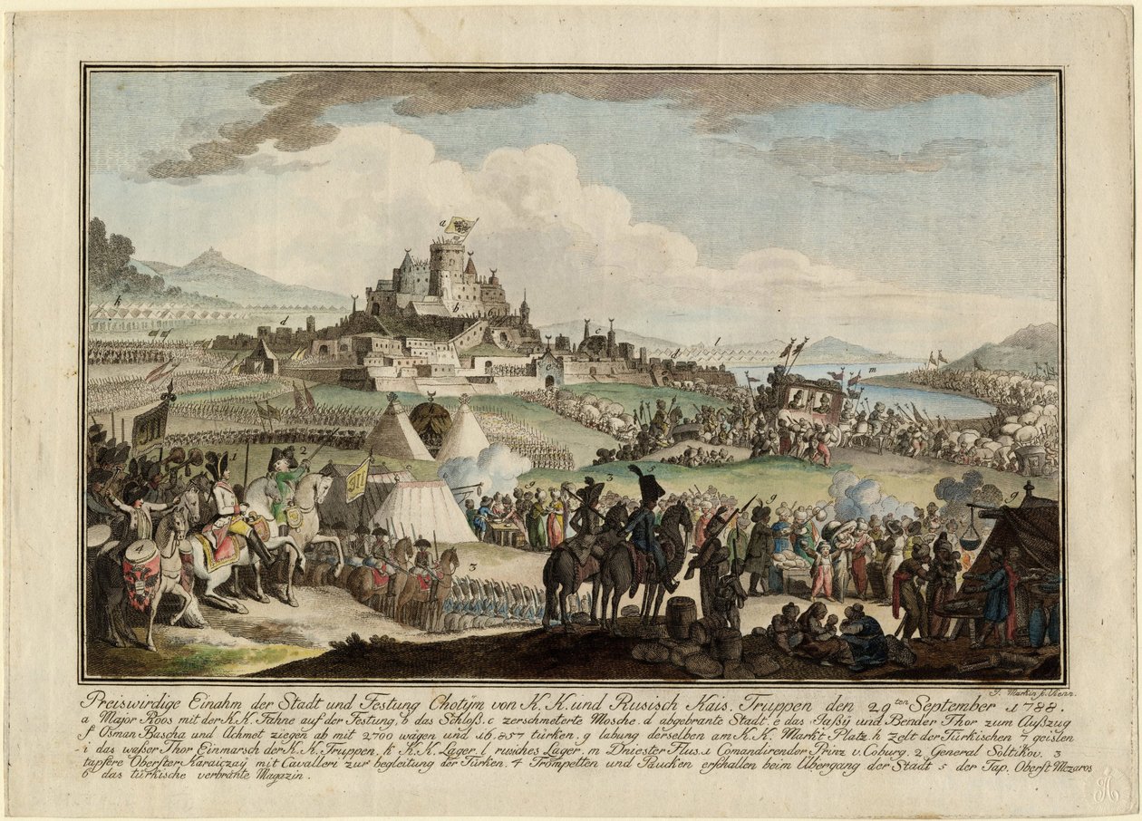 Guerre russo-turque de 1787-1792 - Inntaket av Khotyn av russisk hær 29. september av Anonymous Anonymous