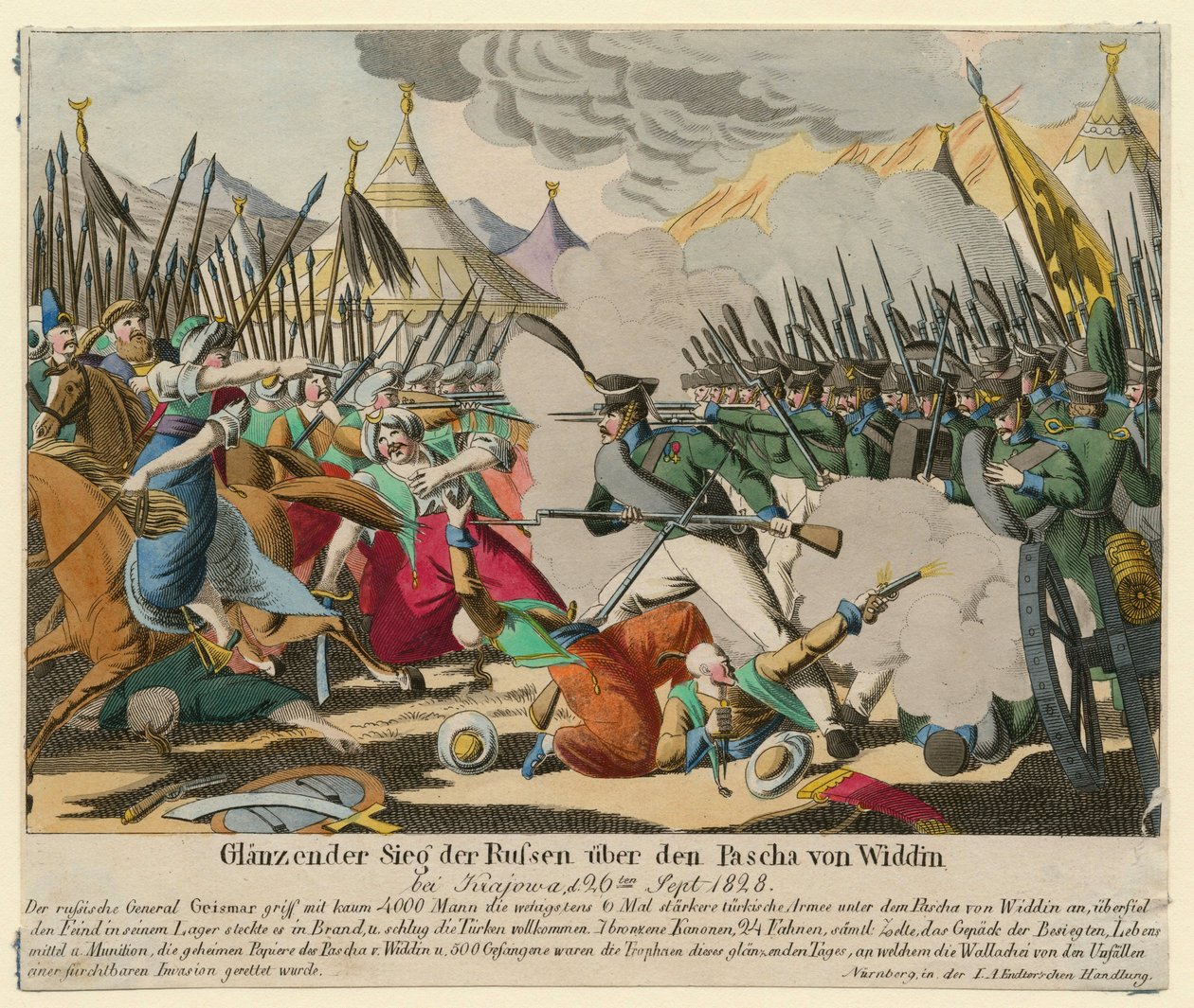 Guerre russo-turque de 1828-1829 - Strålende seier for russerne over Pasha av Vidin (Omer Pacha Latas av Anonymous Anonymous