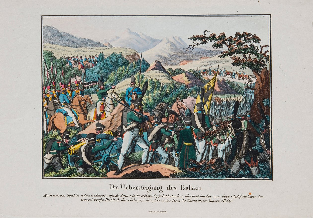 Guerre russo-turque de 1828-1829 - Hæren til grev Ivan Ivanovich Diebitsch (Hans Karl Friedrich Anton von Diebitsch og Narden eller Ivan Ivanovitch Dibitch-Zabalkanski av Anonymous Anonymous