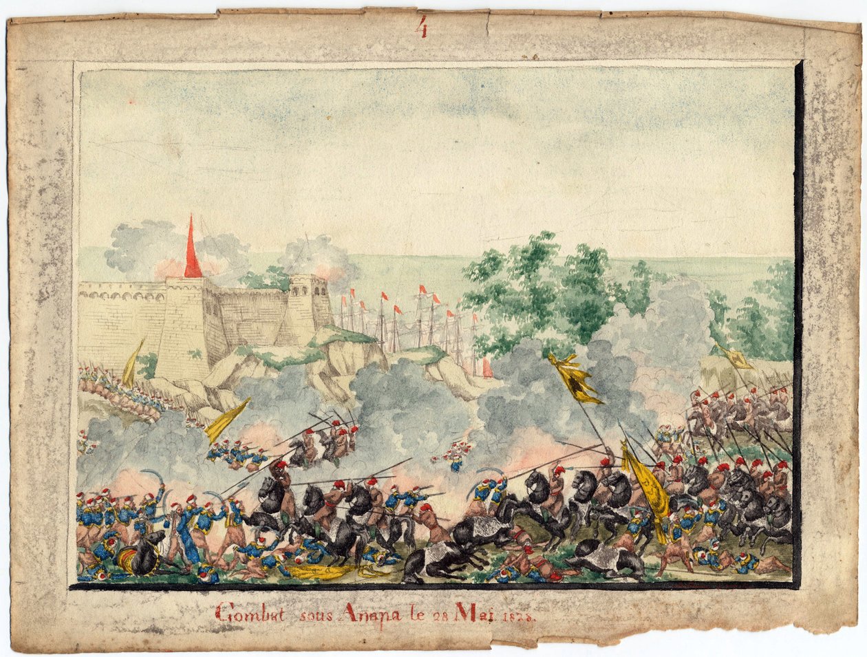 Guerre russo-turque de 1828-1829 - Erobringen av Anapa-festningen 23. juni av Anonymous Anonymous