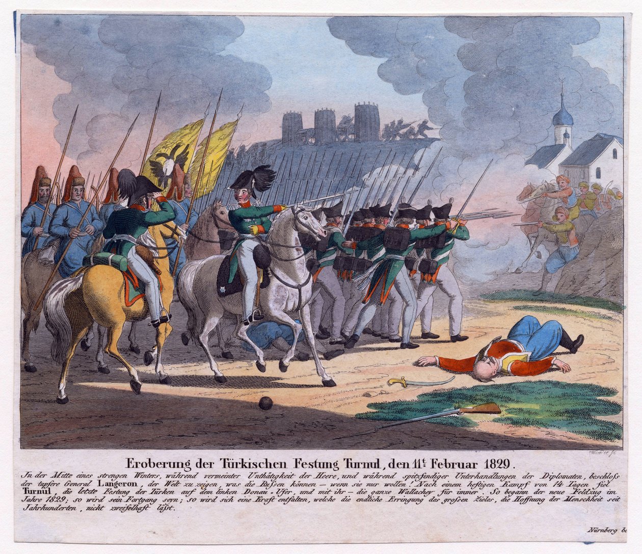 Russisk-tyrkisk krig 1828-1829 - Turnu-festningens fall (Drobeta Turnu Severin, Romania) 11. februar av Anonymous Anonymous