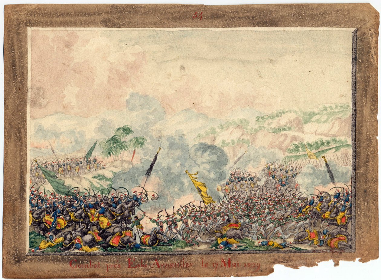 Guerre russo-turque de 1828-1829 - Slaget ved Provadia i mai 1829 - Anonym - 1829 - Akvarell på papir - 21,8x29,8 - Privat samling av Anonymous Anonymous
