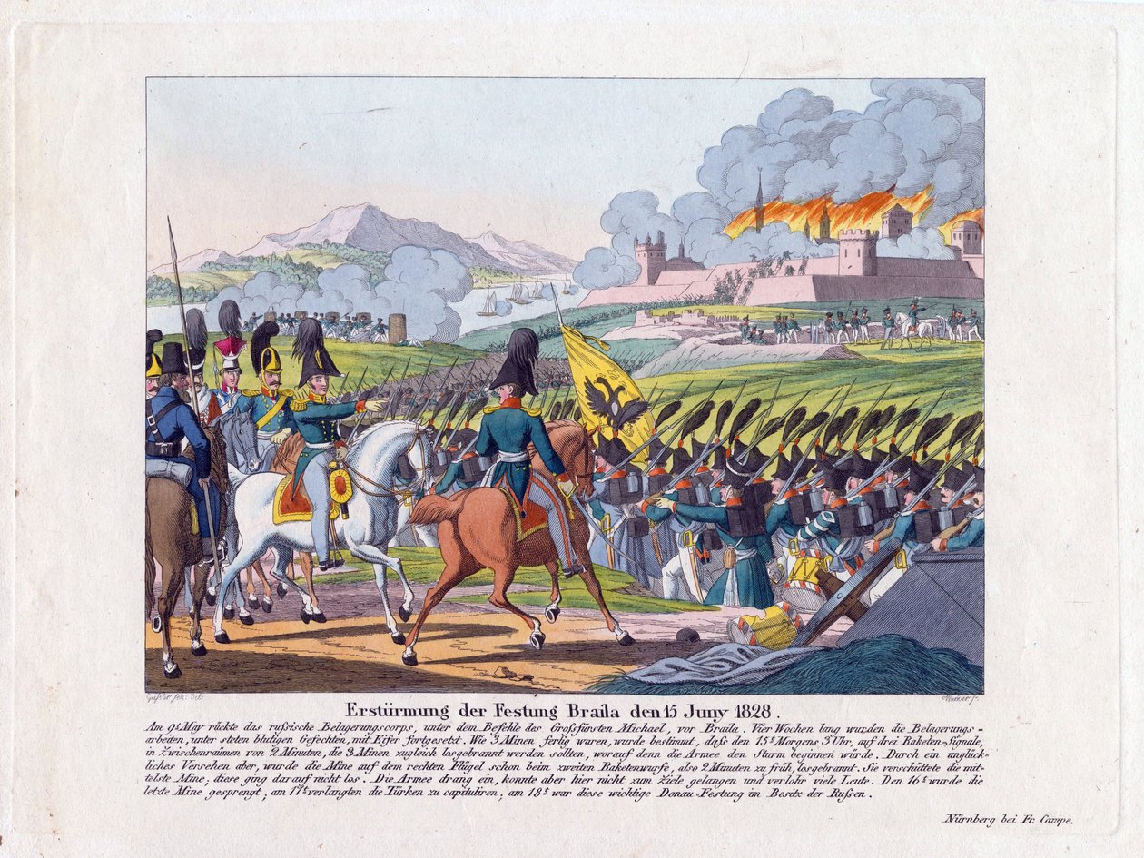 Guerre russo-turque de 1828-1829 - Stormen på Brailov-festningen 15. juni av Anonymous Anonymous