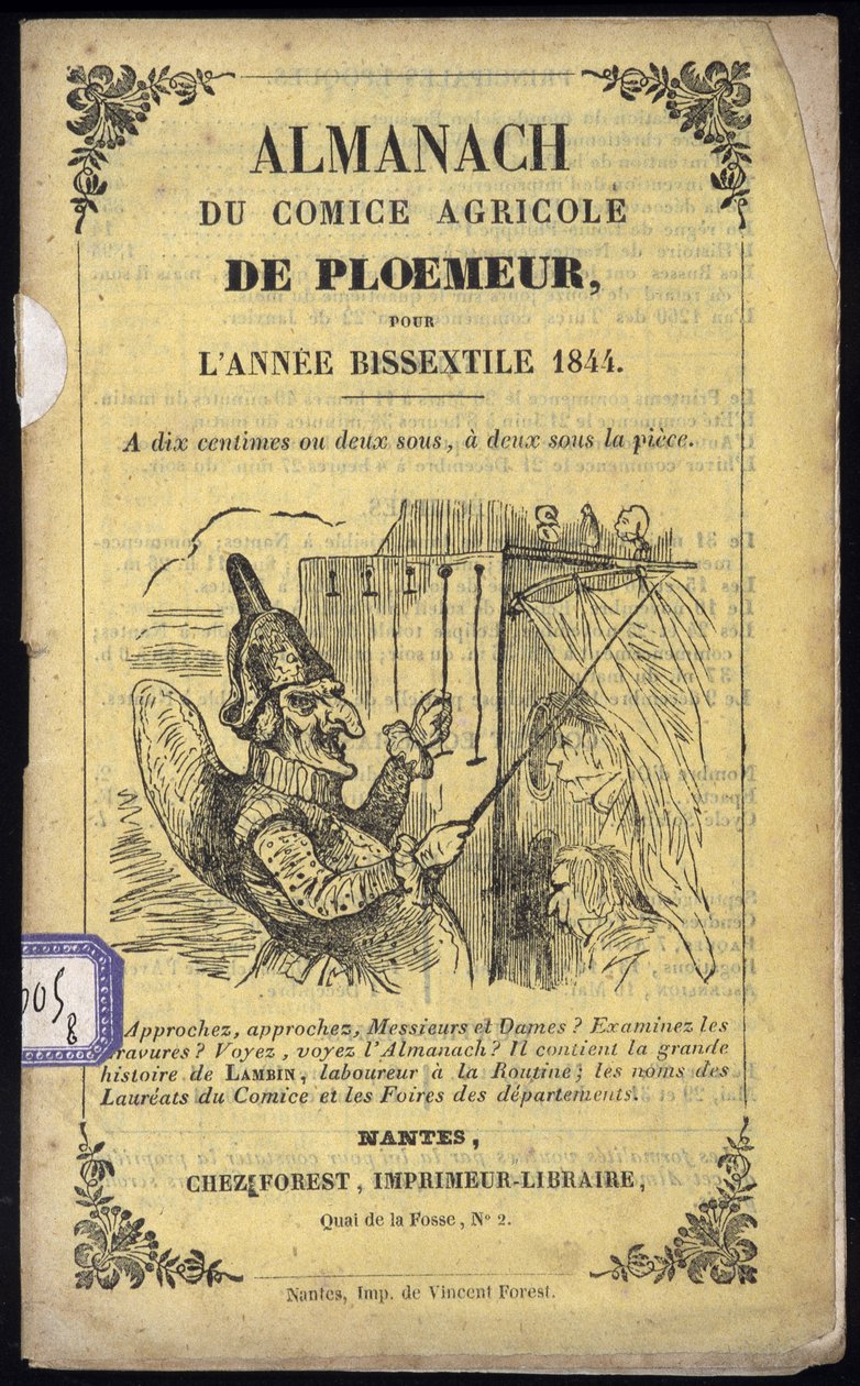 Guignol - Omslag til Almanach of the Comice Agricole de Ploemeur av Anonymous Anonymous