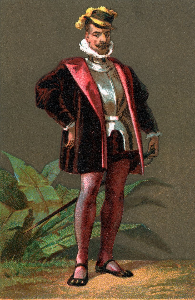 HERNANDO (Hernan) CORTES (Cortez) (1485-1547) spansk erobrer av Mexico. Kromolitografi Privat samling av Anonymous Anonymous