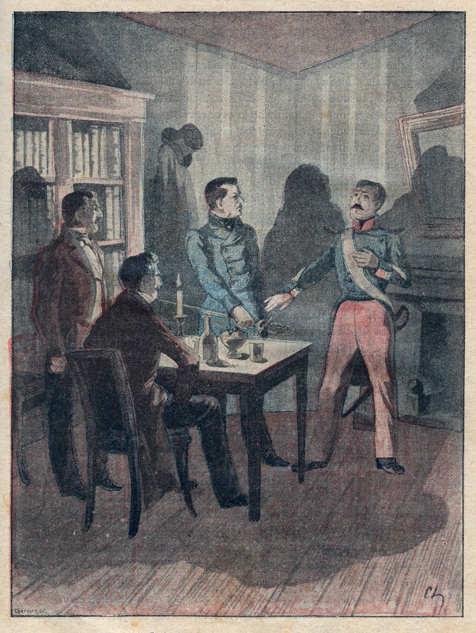 Le jure (Ed) av Bories - gravering i "De fire sersjantene i La Rochelle storslått historisk og dramatisk fortelling"" av Jules Beaujoint - Omtrent 1900 av Anonymous Anonymous