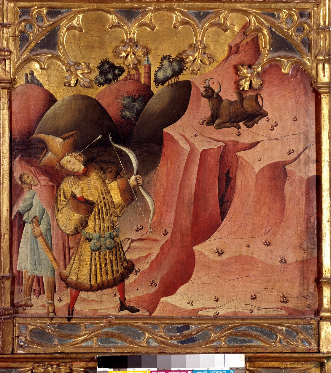 Legend of Saint Michael: På Mount Gargan i Puglia blir en egare-okse funnet av en innbygger i Siponte. Dyret kan ikke nærmes og sender pilene tilbake til den som trakk det. Det ville være en opptreden av erkeengelen Saint Michael-beskytteren av t av Anonymous Anonymous