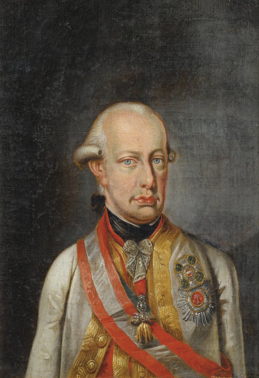 Leopold II Empereur des Romains - Nyklassisisme: Portrett av Leopold II, den hellige romerske keiseren (1747-1792), Anonym, ca. 1780. Olje på lerret, 34x23,5. Privat samling av Anonymous Anonymous