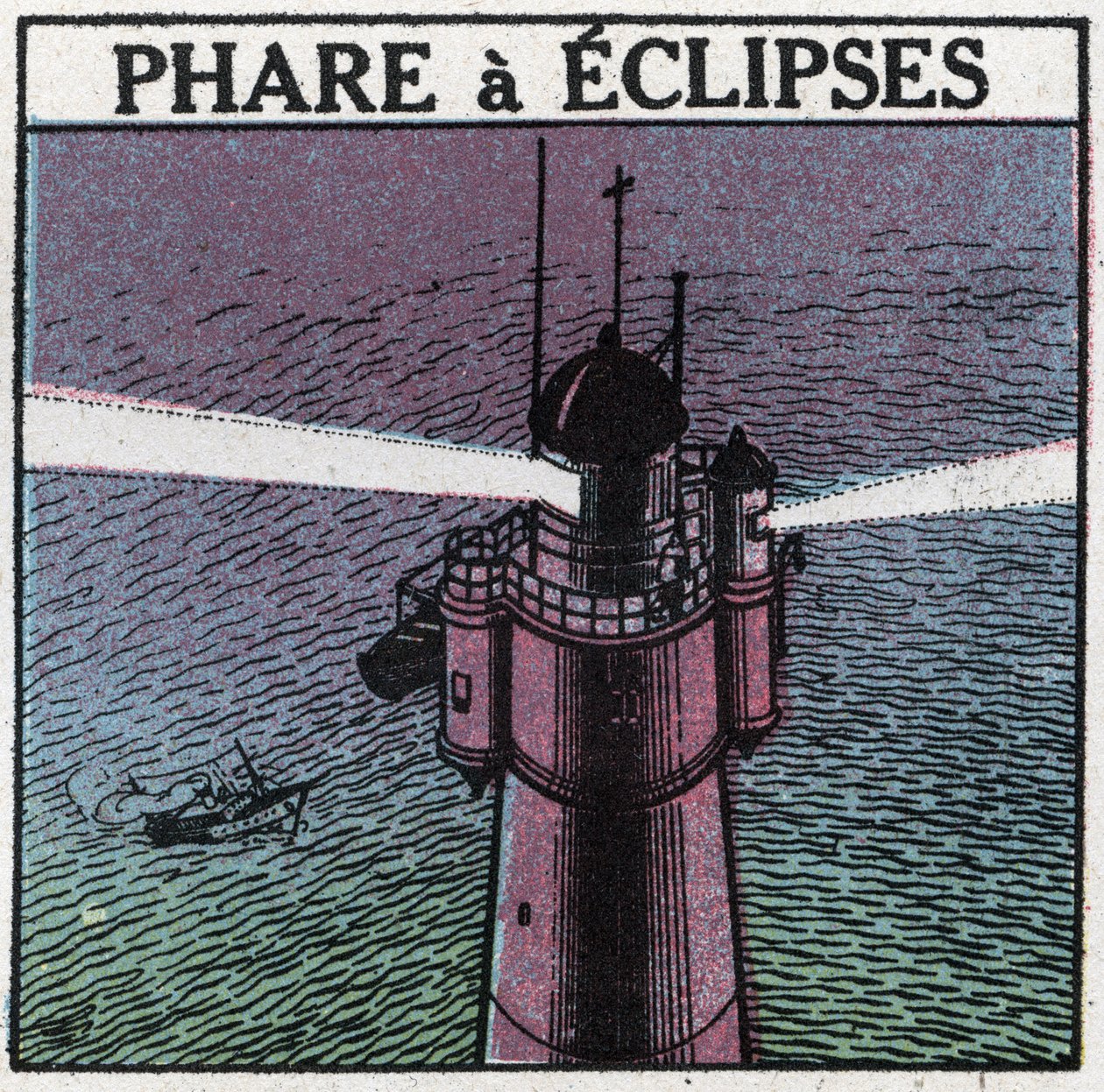 Light Signals: Eclipses Lighthouse. Anonymous illustration of 1925. Private collection. av Anonymous Anonymous