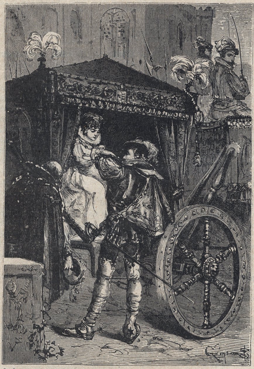 Lucrezia Borgia med sin første ektemann Giovanni Sforza d