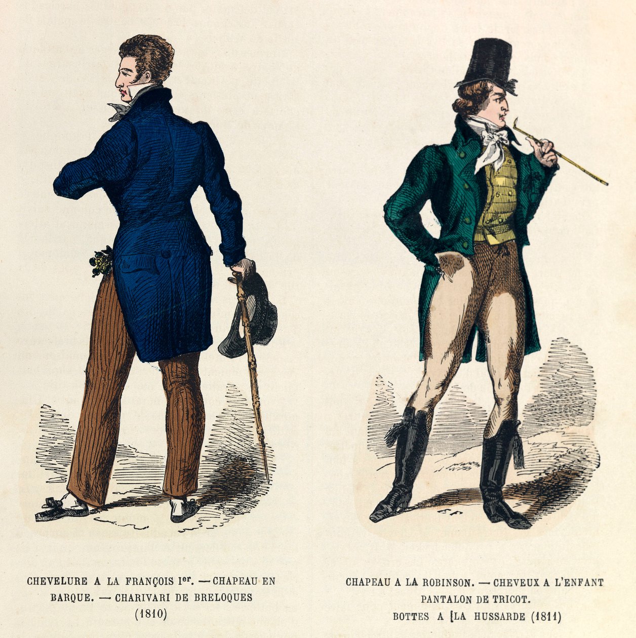 Herrekostymer i 1810 og 1811 (keiser Napoleon I) - privat samling av Anonymous Anonymous