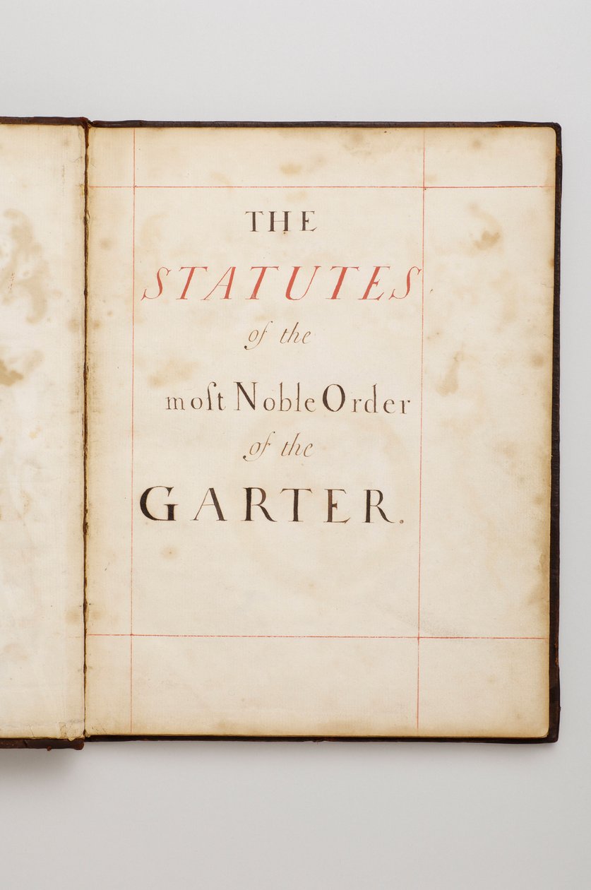 Order of the Garter: Book of Statutes som tilhørte Charles Fitzroy, Duke of Grafton - Akvarellmanuskript, Beg. 18. århundre av Anonymous Anonymous