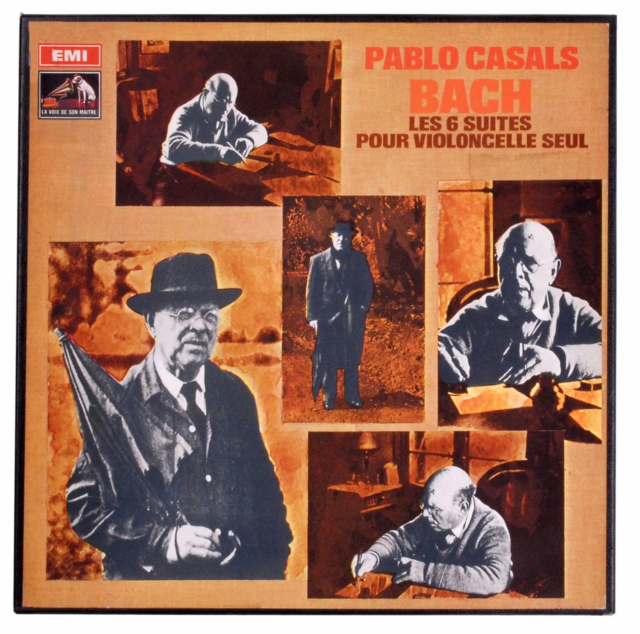 Pablo Casals spiller inn den 6 cellosuiten av Jean Sebastien Bach (Johann Sebastian Bach av Anonymous Anonymous
