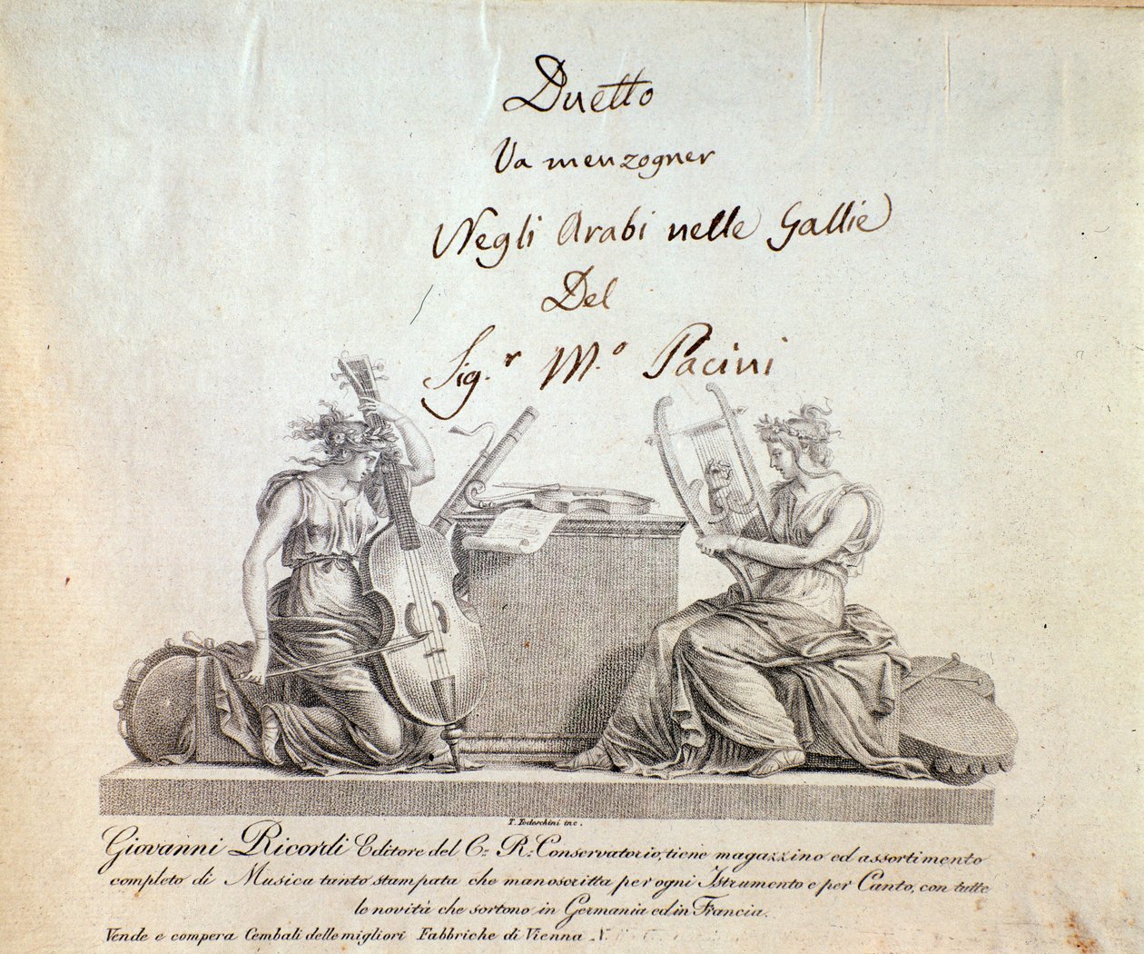 Side fra operaserien The Arabs of the Gallies av G Pacini av Anonymous Anonymous