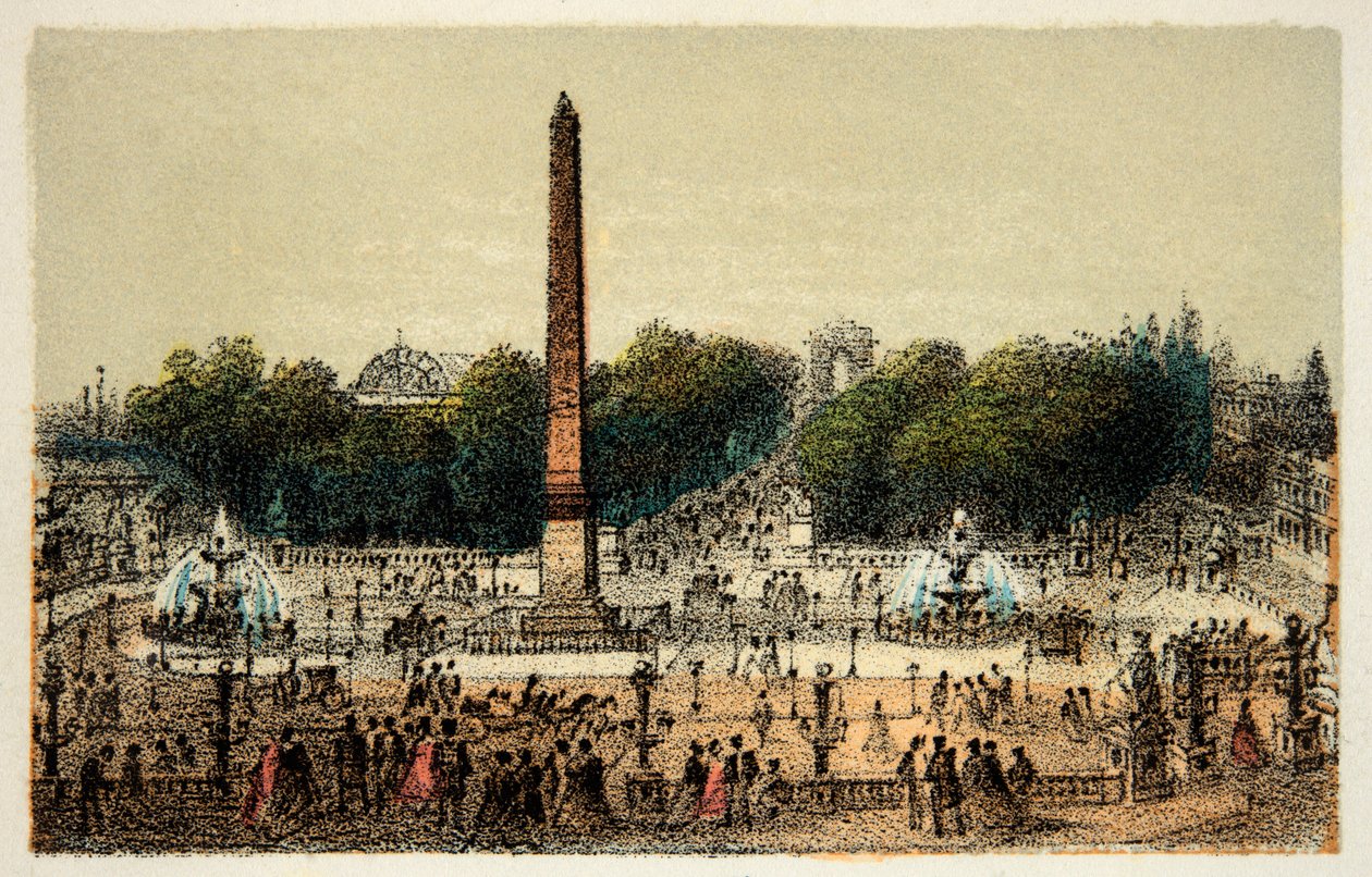 Paris 1874: Place de la Concorde, privat samling av Anonymous Anonymous