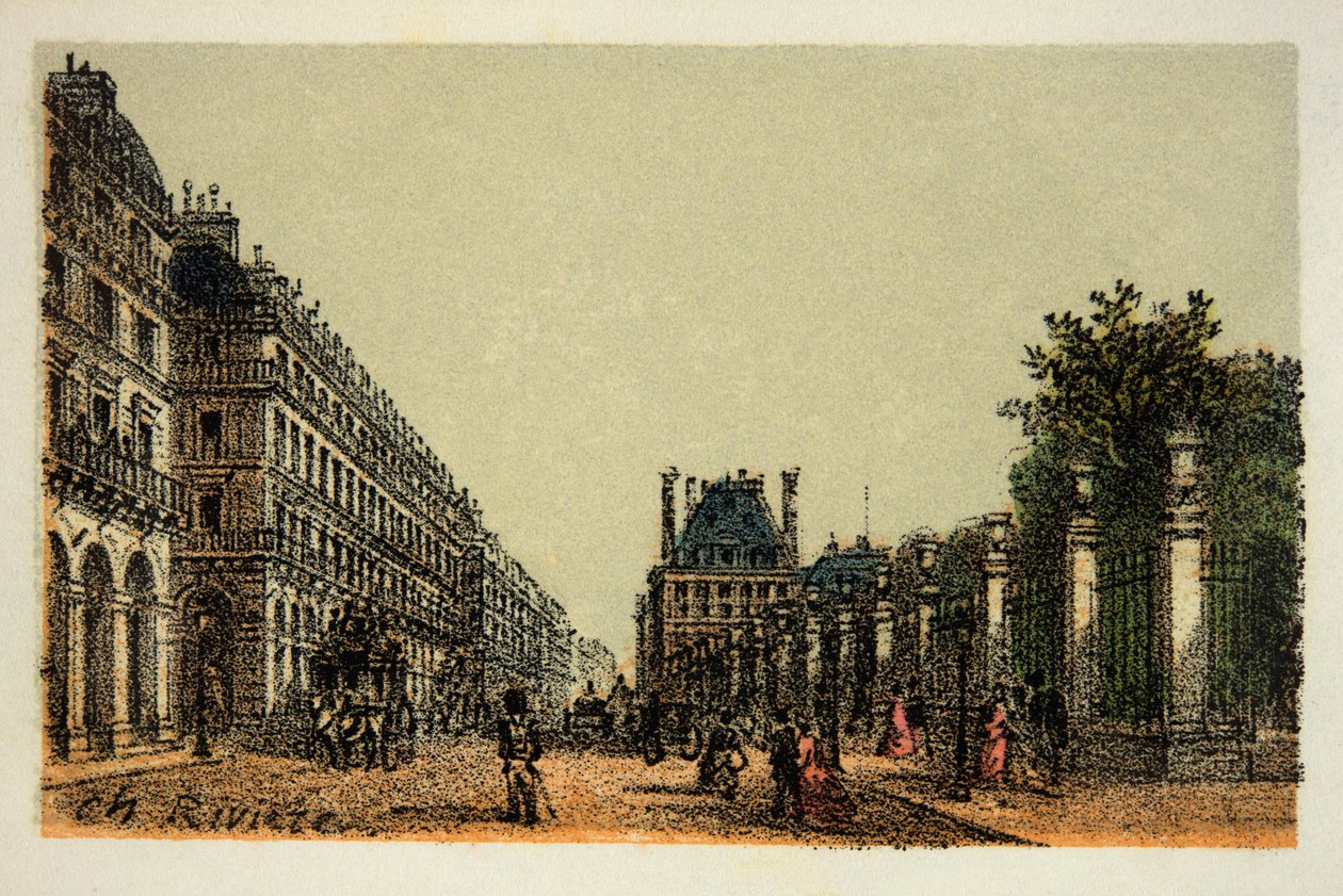 Paris 1874: Rue de Rivoli, Privat samling av Anonymous Anonymous
