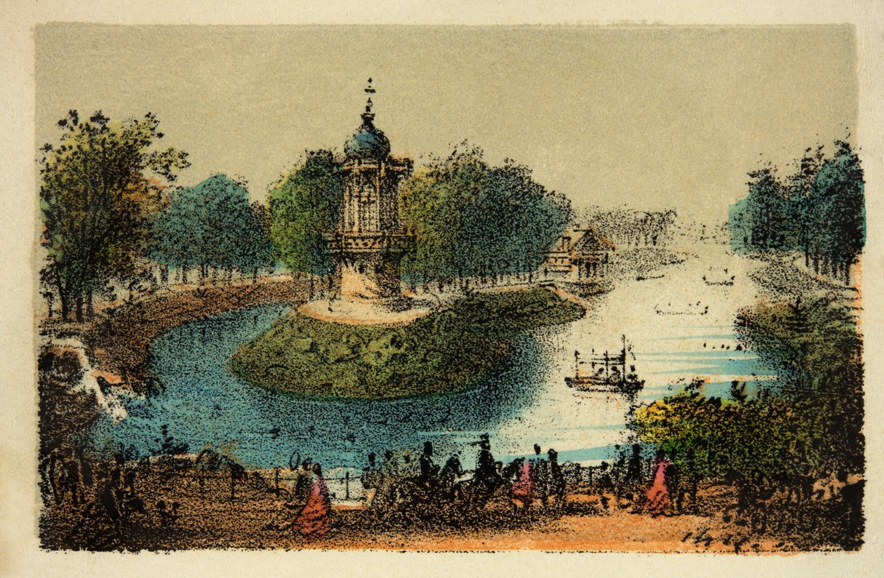Paris 1874: Bois de Boulogne, privat samling av Anonymous Anonymous