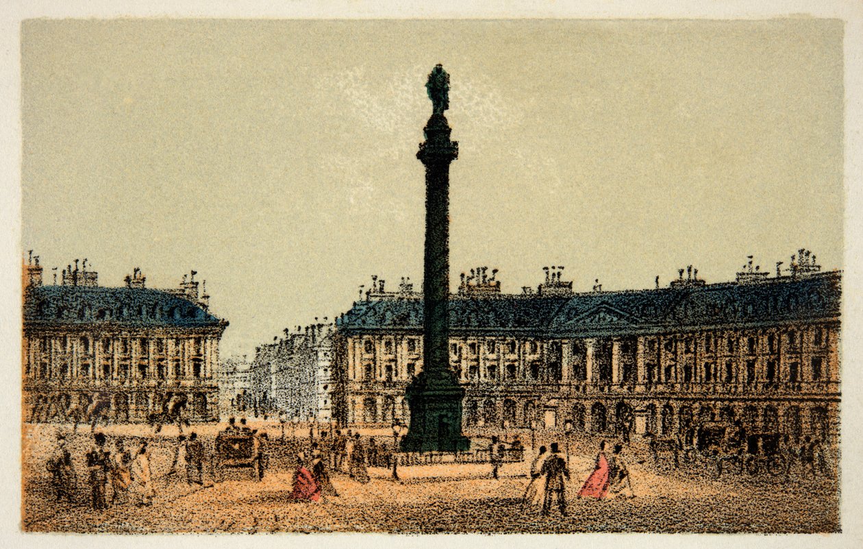 Paris 1874: The Place Vendome, privat samling av Anonymous Anonymous