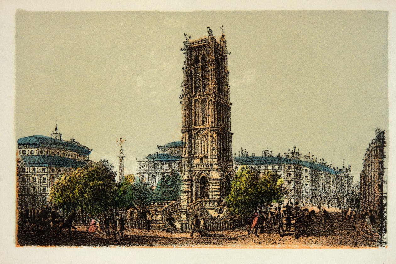 Paris 1874: Saint Jacques Tower, privat samling av Anonymous Anonymous