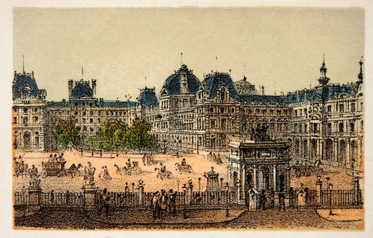 Paris 1874: Det nye Louvre, privat samling av Anonymous Anonymous