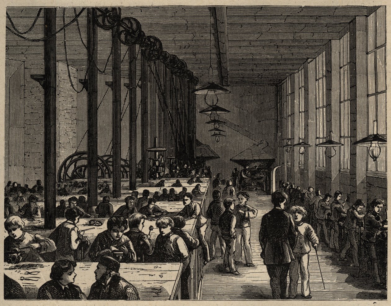 Paris, Ecole Municipale Professionelle Diderot - engraving 1890 av Anonymous Anonymous