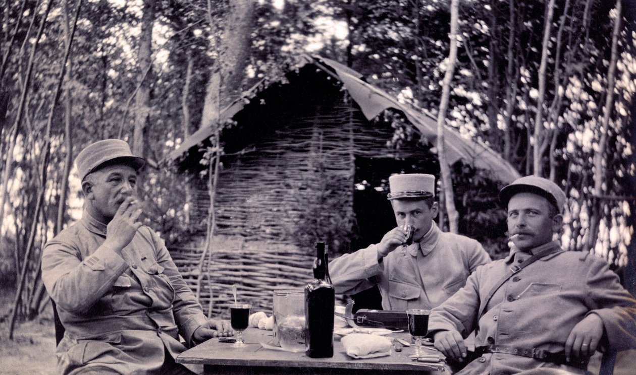Fotografi fra et personlig album av en infanteriløytnant under de første månedene av første verdenskrig (1. Iere av Anonymous Anonymous
