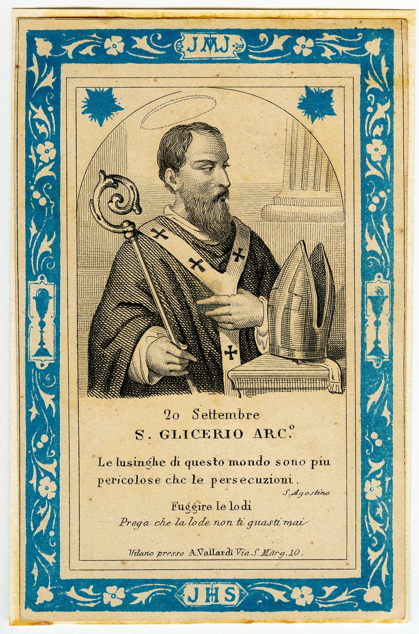 Fromt bilde: San Glicerio (gravering) av Anonymous Anonymous