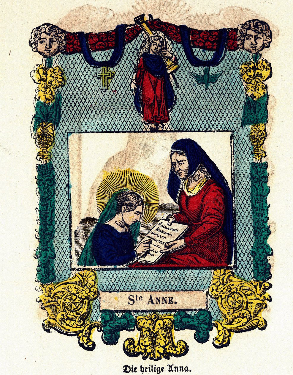 Fromt bilde: Saint Anne. Gravering av 1800-tallets privatsamling av Anonymous Anonymous