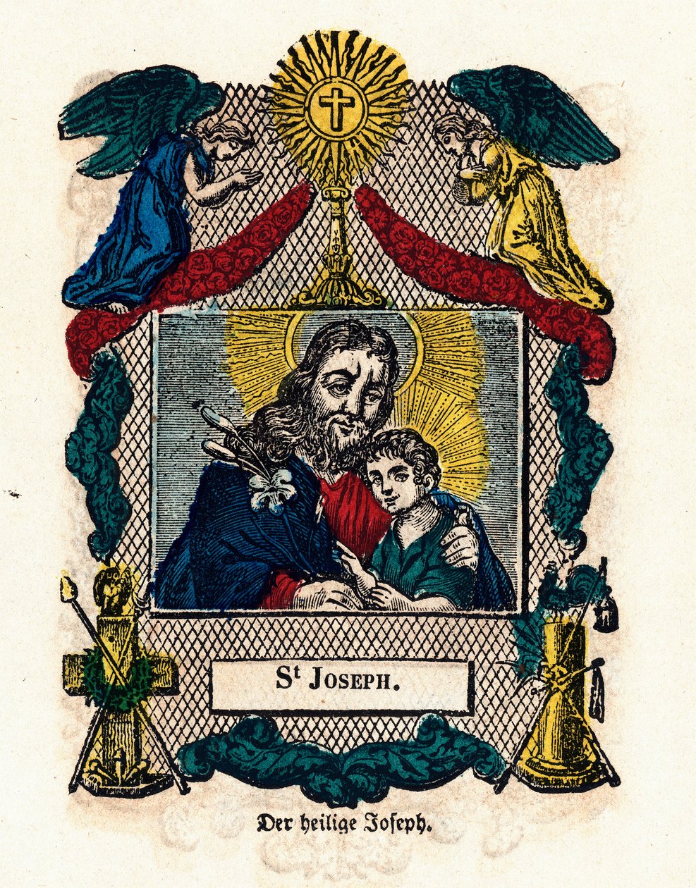 Fromt bilde: Saint Joseph. Gravering av 1800-tallets privatsamling av Anonymous Anonymous