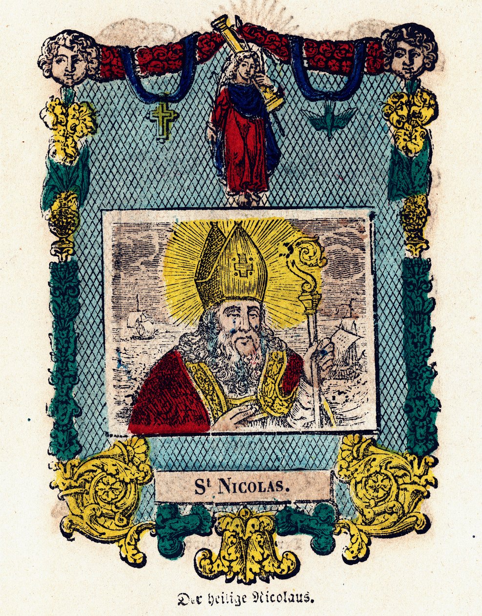 Fromt bilde: Saint Nicholas. Gravering av 1800-tallets privatsamling av Anonymous Anonymous
