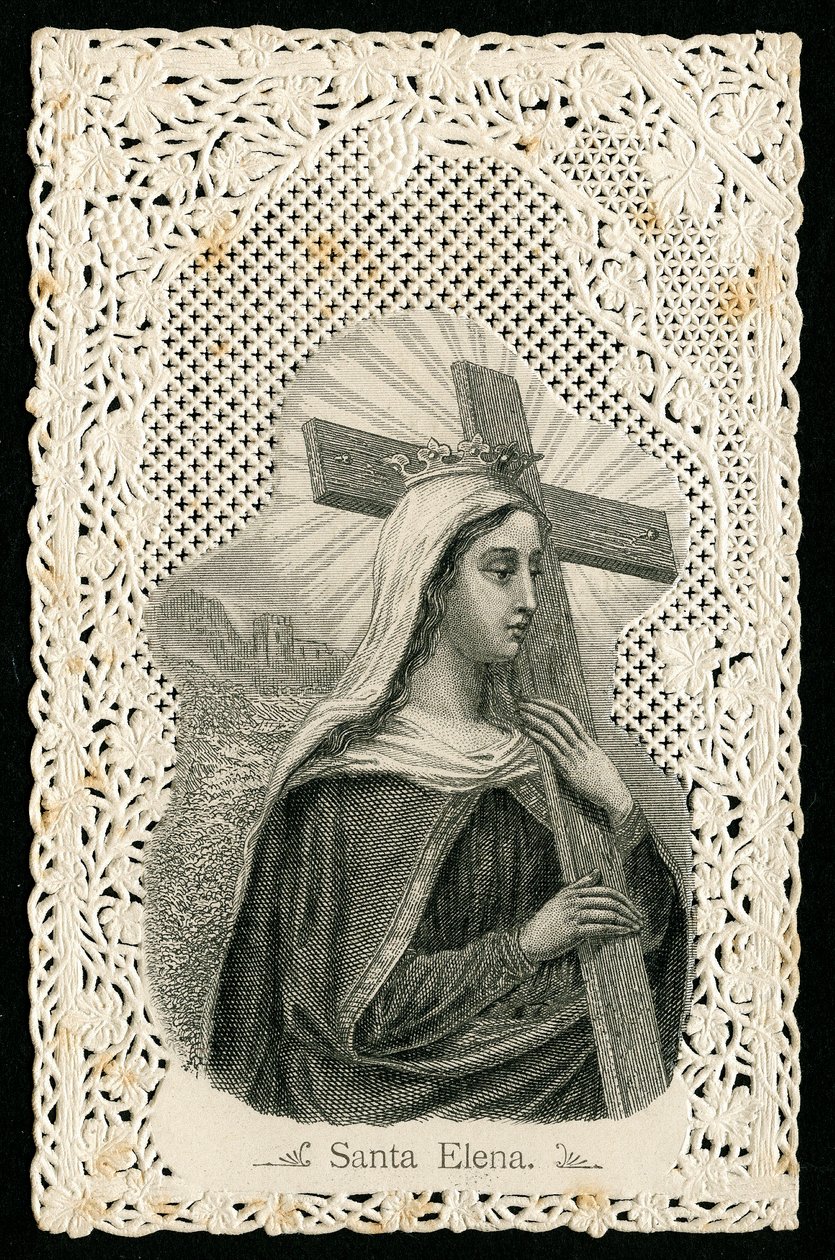 Fromme bilde: St. Helena, mor til Konstantin den store (gravering) av Anonymous Anonymous