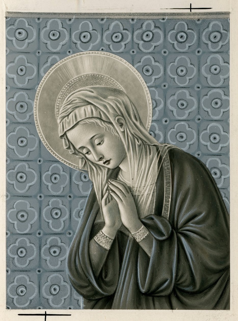 Fromt bilde: Jomfru Maria (trykk) av Anonymous Anonymous