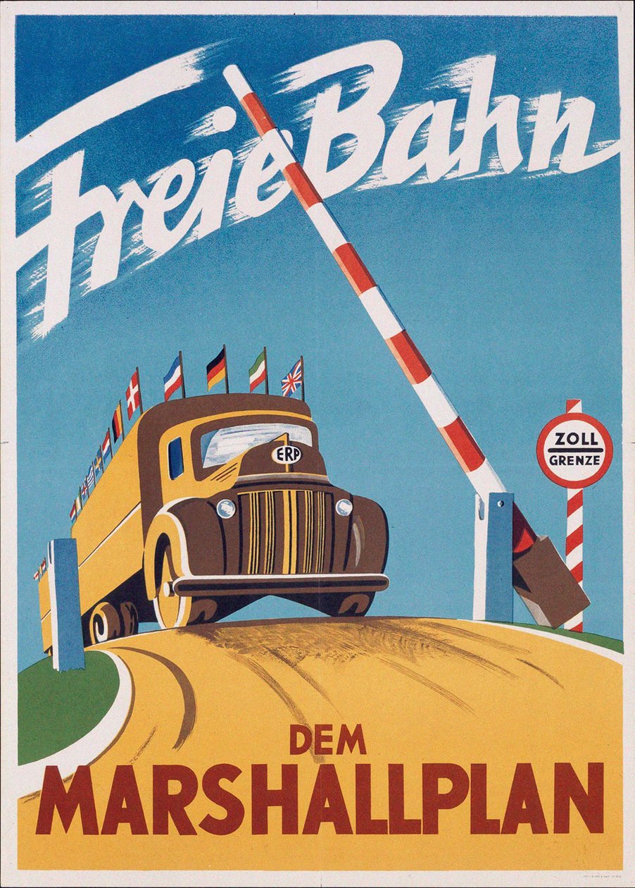 Plan Marshall ou Program de retablissement europeen (European Recovery Program eller ERP) (1948-1952) - Fri passasje for Marshall-planen par Anonymous av Anonymous Anonymous