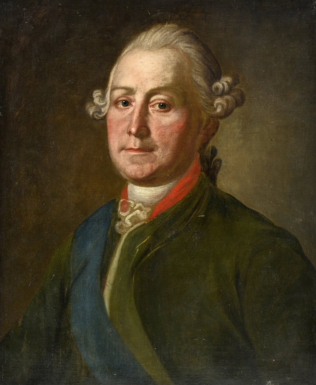 Portrett av Lev Alexandrovitch Narychkine (Lev Alexandrovich Naryshkin) (1733-1799) - par Anonymous, andre halvdel av det 18. århundre. - Olje på lerret, 55x45 - Privat samling av Anonymous Anonymous