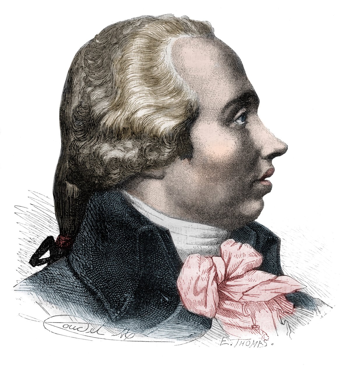 Portrait of Adrien-Marie Legendre (1752-1833) French mathematician (litho) - portrait by Adrien Marie Legendre, French mathematician (1752-1833) - Engraving in “Histoire des Girondins”” by Alphonse de Lamartine (1790-1869) 1865-1866 - Private collection av Anonymous Anonymous