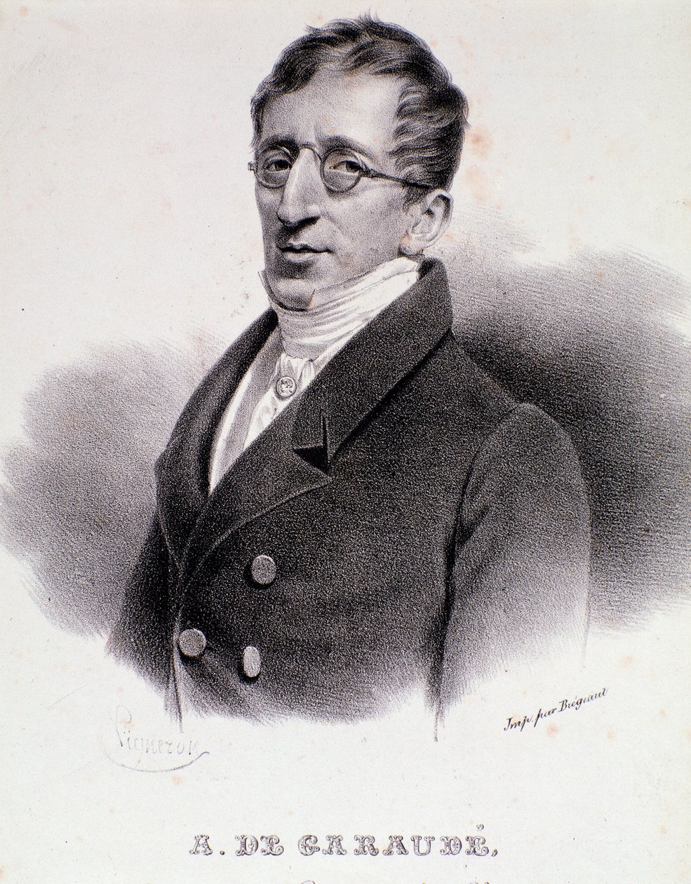 Portrett av Alexis de Garaude (1779-1852), fransk komponist. 1800-tallet. av Anonymous Anonymous